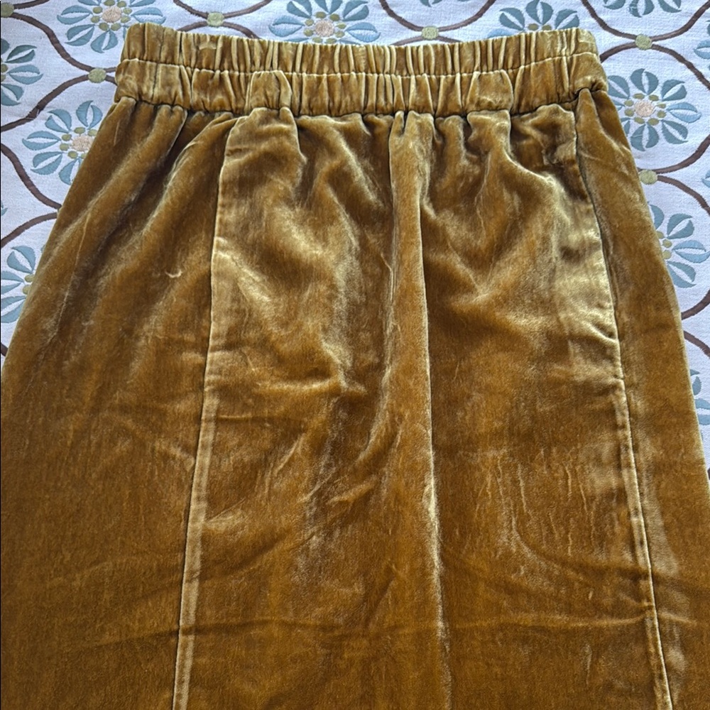 J. Crew Brown Ruched Pencil Midi Skirt